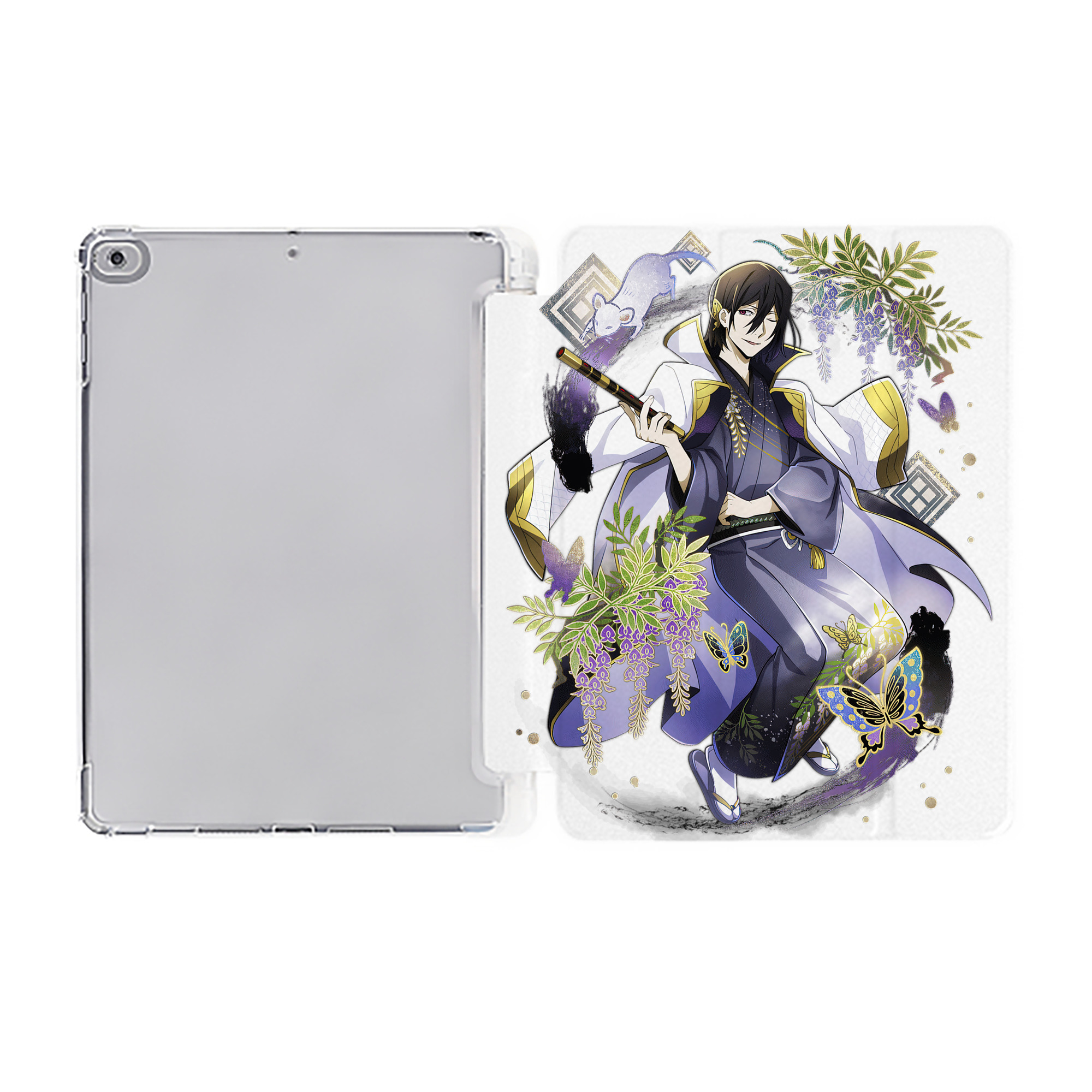 （画像用） 文豪ストレイドッグス Bungo Stray Dogs IPad ケース ペン収納付き 三つ折りスタンド PUレザー×シリコン 対応機種9.5/10.5/10.9インチ